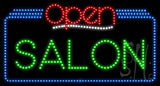 Salon Open Animated LED Sign 20" Tall x 37" Wide x 1" Deep