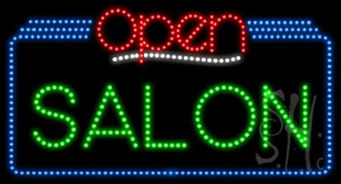 Salon Open Animated LED Sign 20