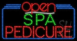 Spa Pedicure Open Animated LED Sign 20" Tall x 37" Wide x 1" Deep