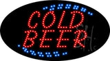 Cold Beer Animated LED Sign 15" Tall x 27" Wide x 1" Deep