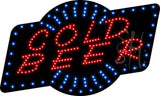 Cold Beer Animated LED Sign 18" Tall x 30" Wide x 1" Deep