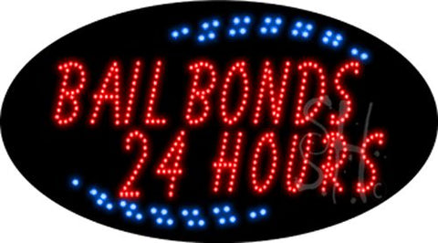 Bail Bonds 24 Hours Animated LED Sign 15