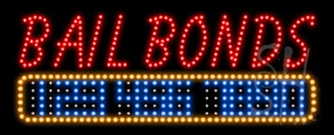 Bail Bonds 24 Hours Animated LED Sign 13