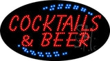 Cocktals and Beer Animated LED Sign 15" Tall x 27" Wide x 1" Deep