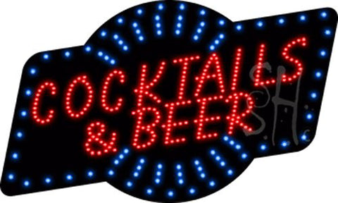 Cocktals and Beer Animated LED Sign 18