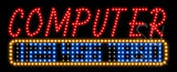 Computer Repair Animated LED Sign 13" Tall x 32" Wide x 1" Deep