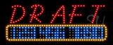 Draft Beer Animated LED Sign 13" Tall x 32" Wide x 1" Deep