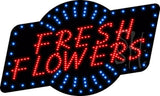 Fresh Flowers Animated LED Sign 18" Tall x 30" Wide x 1" Deep