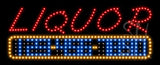 Liquor Beer Wine Animated LED Sign 13" Tall x 32" Wide x 1" Deep