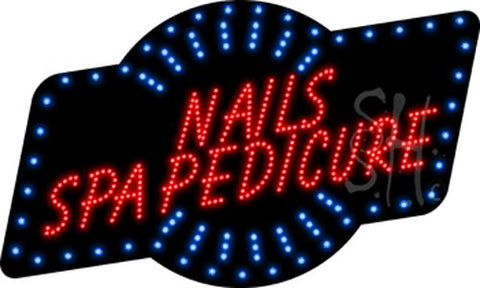 Nails Spa Pedicure Animated LED Sign 18