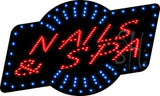 Nails and Spa Animated LED Sign 18" Tall x 30" Wide x 1" Deep