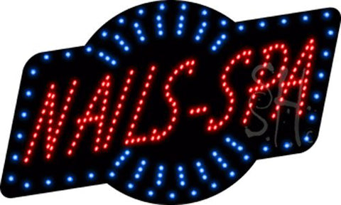 Nails-Spa Animated LED Sign 18