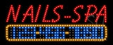 Nails-Spa Animated LED Sign 13" Tall x 32" Wide x 1" Deep