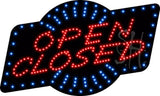 Open Closed Animated LED Sign 18" Tall x 30" Wide x 1" Deep