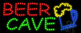 Beer Cave LED Sign 11" Tall x 27" Wide x 1" Deep