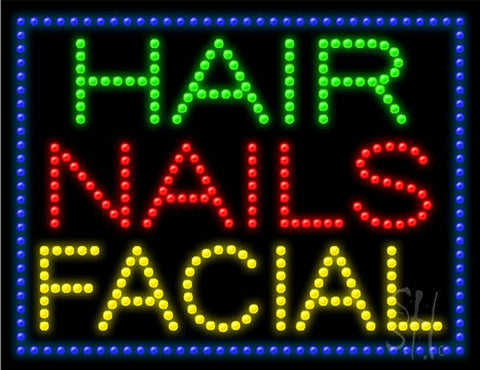Hair Nails Facial LED Sign 26