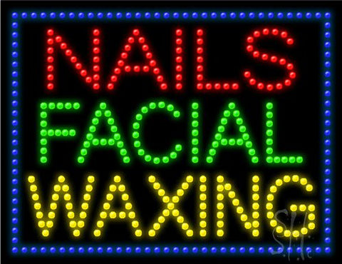 Nails Facial Waxing LED Sign 20