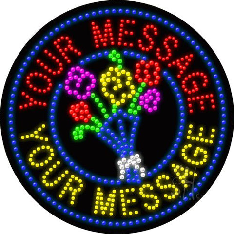 Custom Flowers LED Sign 26