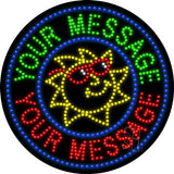 Custom Sun LED Sign 26" Tall x 26" Wide x 1" Deep