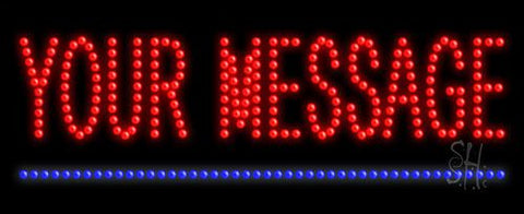 Custom Blue Line Sign 11