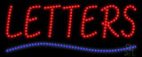 Custom Blue Curved Line Led Sign 11" Tall x 27" Wide x 1" Deep