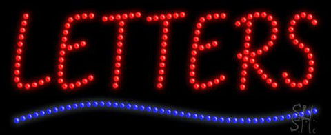 Custom Blue Curved Line Led Sign 11