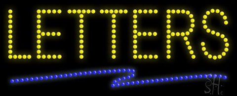 Custom Blue Swish Line Led Sign 11