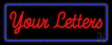 Custom Blue Rectangle Led Sign 11" Tall x 27" Wide x 1" Deep