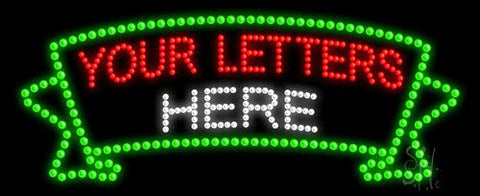Custom Green Ribbon Led Sign 11