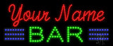 Custom Green Bar Led Sign 11" Tall x 27" Wide x 1" Deep