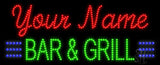 Custom Green Bar And Grill Led Sign 11" Tall x 27" Wide x 1" Deep