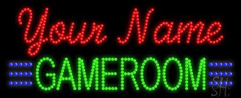Custom Green Gameroom Led Sign 11
