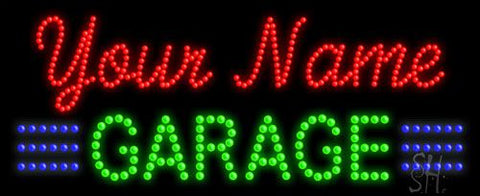 Custom Green Garage Led Sign 11