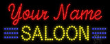 Custom Yellow Saloon Led Sign 11" Tall x 27" Wide x 1" Deep