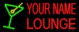 Custom Martini Glass Lounge Led Sign 11" Tall x 27" Wide x 1" Deep