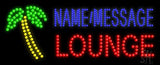 Custom Palm Tree Lounge Led Sign 11" Tall x 27" Wide x 1" Deep