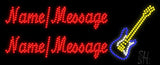 Custom Electric Guitar Led Sign 11" Tall x 27" Wide x 1" Deep
