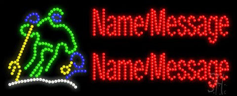 Custom Skier Led Sign 11