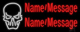 Custom Skull Led Sign 11" Tall x 27" Wide x 1" Deep