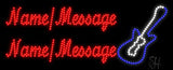 Custom Guitar Led Sign 11" Tall x 27" Wide x 1" Deep