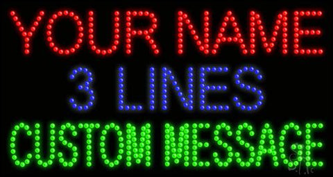 Custom 3 Lines Led Sign 17