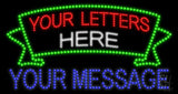 Custom Ribbon Led Sign 17" Tall x 32" Wide x 1" Deep