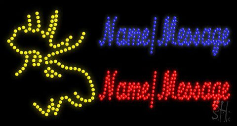 Custom Moose Head Led Sign 17