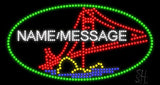Custom Bridge Green Oval Led Sign 17" Tall x 32" Wide x 1" Deep