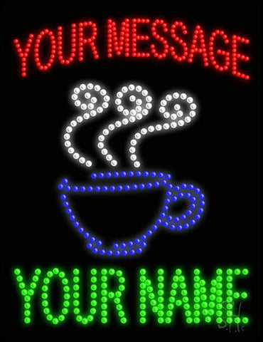 Custom Coffee Cup With Steam Led Sign 20