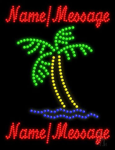 Custom Palm Tree 1 Led Sign 20
