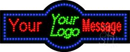 Custom With Logo Blue Border Animated Led Sign 11