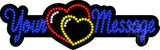 Custom Hearts Animated Led Sign 11" Tall x 27" Wide x 1" Deep