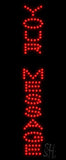 Custom Vertical Led Sign 27" Tall x 11" Wide x 1" Deep