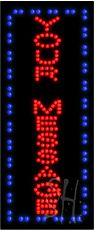 Custom Vertical Blue Border Animated Led Sign 27